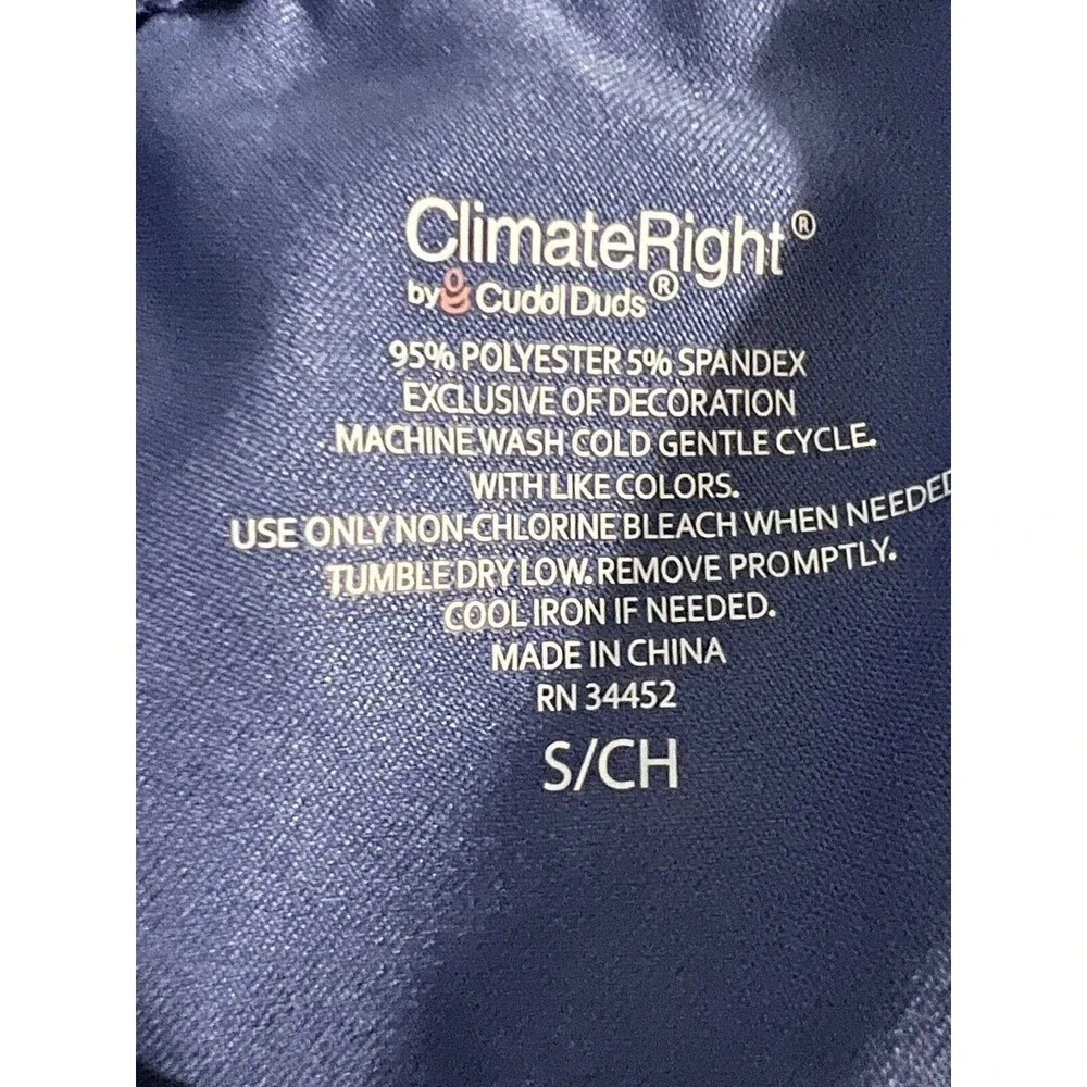 NWT ClimateRight by CuddlDuds Womens Plus Scrub Jogger Sz Small Metro Blue - Picture 4 of 16